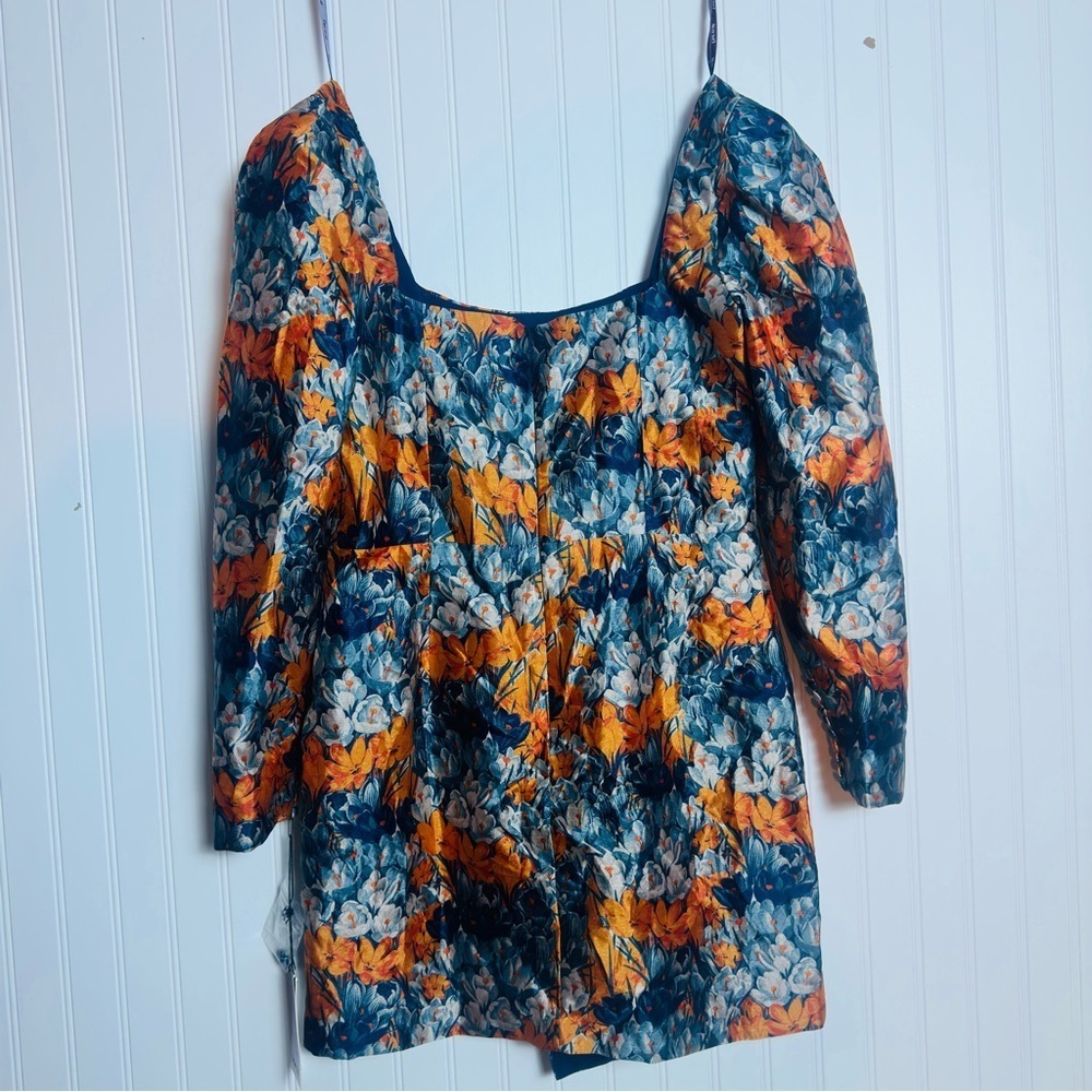 Anthropologie FLOR ET.AL Constance Floral Midi Dress Long Sleeve  SZ 12 - Picture 12 of 14